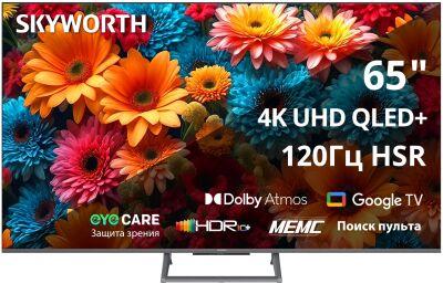 ��������� QLED Skyworth 65" 65Q67H Eye Care Frameless ������ 4K Ultra HD 60Hz MEMC DVB-T DVB-T2 DVB-C DVB-S DVB-S2 USB WiFi Smart TV