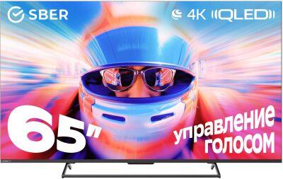 ��������� QLED Sber 65" SDF-65UQ7000MBAC ����� �� Frameless ������ 4K Ultra HD 60Hz DVB-T DVB-T2 DVB-C DVB-S DVB-S2 USB WiFi Smart TV