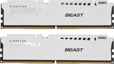������ DDR5 2x16GB 6000MHz Kingston KF560C36BWE2K2-32 Fury Beast White Expo RTL Gaming PC5-48000 CL36 DIMM UDIMM 288-pin 1.35� kit single rank � ���������� Ret
