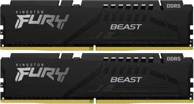 ������ DDR5 2x32GB 5200MHz Kingston KF552C40BB2K2-64 Fury Beast Black Expo RTL Gaming PC5-41600 CL40 DIMM UDIMM 288-pin 1.25� dual rank � ���������� Ret