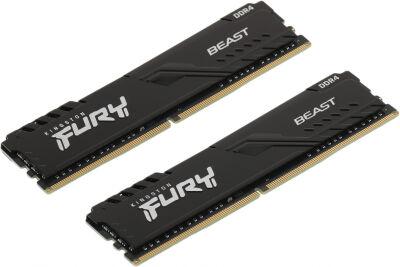 ������ DDR4 2x16GB 3200MHz Kingston KF432C16BBK2/32 Fury Beast Black RTL Gaming PC4-25600 CL16 DIMM UDIMM 288-pin 1.35� single rank � ���������� Ret