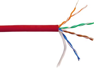 ������ �������������� Lanmaster LAN-5EUTP-HFLT-RD ���.5E UTP 4 ���� 24AWG LSZH ���������� 305� �������