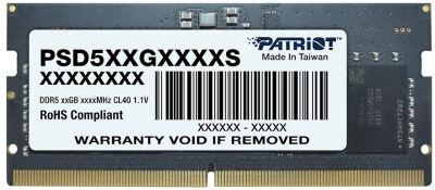 ������ DDR5 8Gb 4800MHz Patriot PSD58G480041S RTL PC5-38400 CL40 SO-DIMM 260-pin 1.1� single rank Ret