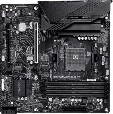 ����������� ����� Gigabyte B550M X A ELITE Soc-AM4 AMD B550 4xDDR4 mATX AC`97 8ch(7.1) 2.5Gg RAID+HDMI+DP