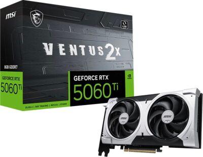 ���������� MSI PCI-E 5.0 RTX 5060 TI 8G VENTUS 2X PLUS NVIDIA GeForce RTX 5060TI 8Gb 128bit GDDR7 2572/28000 HDMIx1 DPx3 HDCP Ret