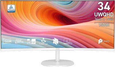 ������� MSI 34" Pro MP341CQW E12 ����� VA LED 21:9 HDMI M/M ������� 300cd 178��/178�� 3440x1440 120Hz DP 2K 7.1��