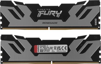 ������ DDR5 2x32GB 6400MHz Kingston KF564C32RSK2-64 Fury Renegade Silver XMP RTL Gaming PC5-51200 CL32 DIMM UDIMM 288-pin 1.4� kit dual rank � ���������� Ret