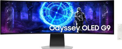 ������� Samsung 49" Odyssey OLED G9 S49DG952SI ����������� OLED LED 32:9 HDMI M/M TV ������� HAS 250cd 178��/178�� 5120x1440 240Hz FreeSync Premium Pro DP USB 12.6��