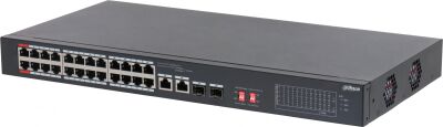 ���������� Dahua DH-S3226-24ET-240 24x100����/� 2x�����(1000BASE-T/SFP) 2SFP 24PoE �������������