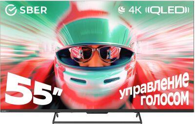 ��������� QLED Sber 55" SDF-55UQ7000MBAC ����� �� Frameless ������ 4K Ultra HD 60Hz DVB-T DVB-T2 DVB-C DVB-S DVB-S2 USB WiFi Smart TV