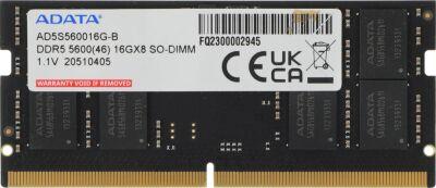 ������ DDR5 16GB 5600MHz A-Data AD5S560016G-B Tray PC5-44800 CL46 SO-DIMM 262-pin 1.1� single rank Tray