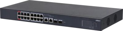 ���������� Dahua DH-CS4218-16ET-190 (L2) 16x100����/� 2x1����/� 2x�����(1000BASE-T/SFP) 2SFP 16PoE 190W �����������