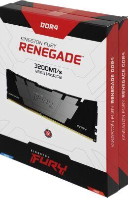 ������ DDR4 4x32GB 3200MHz Kingston KF432C16RB2K4/128 Fury Renegade Black RTL Gaming PC4-25600 CL16 DIMM UDIMM 288-pin 1.35� kit dual rank � ���������� Ret