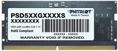 ������ DDR5 16GB 5200MHz Patriot PSD516G520081S Signature RTL PC5-41600 CL42 SO-DIMM 262-pin 1.1� single rank Ret