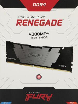 ������ DDR4 2x8GB 4800MHz Kingston KF448C19RB2K2/16 Fury Renegade Black RTL Gaming PC4-38400 CL19 DIMM UDIMM 288-pin 1.5� kit single rank � ���������� Ret