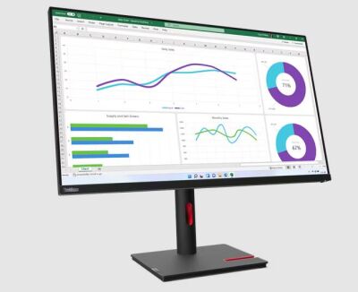  Lenovo 31,5" T32h-30, 16:9, IPS, QHD, 4ms, 350cd, 60Hz, HDMI, DP, USB, USB-C, LAN, HAS