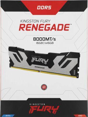 ������ DDR5 16GB 8000MHz Kingston KF580C38RS-16 Fury Renegade Black RTL Gaming PC5-64000 CL38 DIMM UDIMM 288-pin 1.45� single rank � ���������� Ret