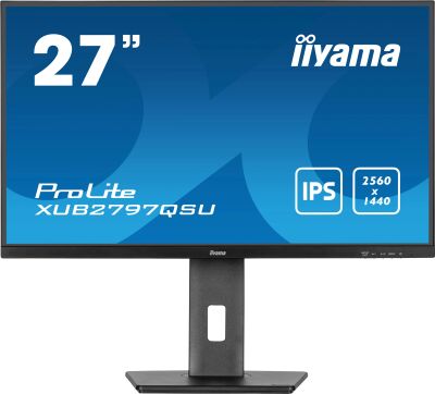 ������� Iiyama 27" ProLite XUB2797QSU-B2 ������ IPS LED 16:9 HDMI M/M ������� HAS Piv 300cd 178��/178�� 2560x1440 100Hz DP 2K USB 5.7��