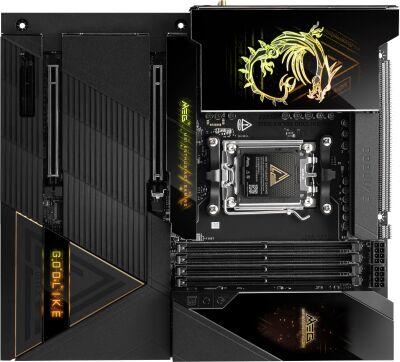 ����������� ����� MSI MEG X870E GODLIKE MAX Socket AM5 AMD X870E 4xDDR5 eATX AC`97 8ch(7.1) 1 x 10Gigabit + 1 x 5Gigabit RAID