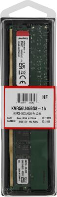 ������ DDR5 16GB 5600MHz Kingston KVR56U46BS8-16 Valueram RTL PC5-44800 CL46 DIMM UDIMM 288-pin 1.1� single rank Ret