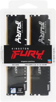 ������ DDR5 2x8GB 5200MHz Kingston KF552C40BBK2-16 Fury Beast RTL Gaming PC5-41600 CL40 DIMM UDIMM 288-pin 1.25� single rank � ���������� Ret