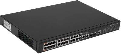 ���������� Dahua DH-PFS4226-24ET-240 (L2) 24x100����/� 2x1����/� 2x�����(1000BASE-T/SFP) 22PoE+ 2PoE++ 240W �����������