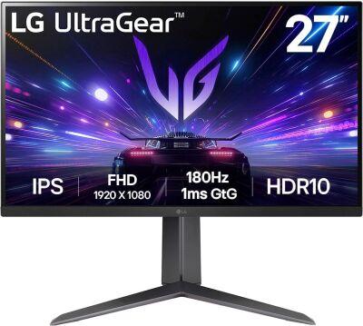 ������� LG 27" UltraGear 27GS65F-B ������ IPS LED 16:9 HDMI ������� HAS 300cd 178��/178�� 1920x1080 180Hz FreeSync DP FHD 7.2��