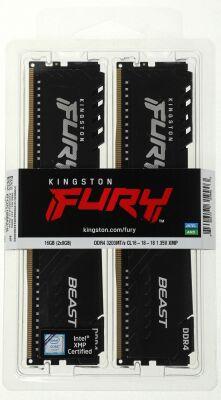 ������ DDR4 2x8GB 3200MHz Kingston KF432C16BBK2/16 Fury Beast Black RTL Gaming PC4-25600 CL16 DIMM UDIMM 288-pin 1.35� kit dual rank � ���������� Ret