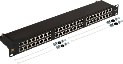 ����-������ Lanmaster LAN-PPC48S6 19" 1U 48xRJ45 ���.6 STP