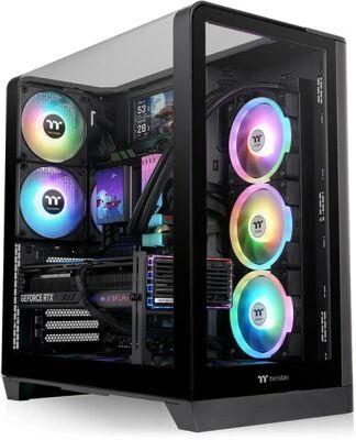 ������ Thermaltake View 390 TG ������ ��� �� ATX 6x120mm 2xUSB3.0 audio bott PSU