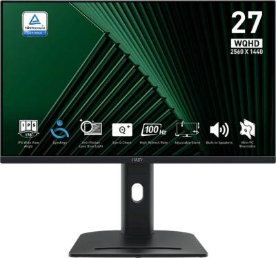������� MSI 27" Pro MP275QPG ������ IPS LED 16:9 HDMI M/M ������� HAS Piv 1300:1 300cd 178��/178�� 2560x1440 100Hz DP Quad 2K (1440p) 6.26��