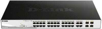 ���������� D-Link DGS-1210-28P/FL2A (L2) 24x1����/� 4x�����(1000BASE-T/SFP) 24PoE 24PoE+ 193W �����������