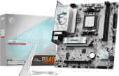����������� ����� MSI B840M GAMING PLUS WIFI6E Socket AM5 AMD B840 4xDDR5 mATX AC`97 8ch(7.1) 2.5Gg RAID+HDMI