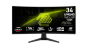 ������� MSI 34" MAG 346CQ 1500R, Black, 21:9, VA, UWQHD, 1ms, 180Hz, 300cd, HDMI, DP