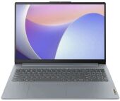 ������� Lenovo IdeaPad Slim 3 15IRU8 Core i3 1315U 8Gb SSD256Gb Intel UHD Graphics 15.6" TN FHD (1920x1080) ��� �� grey WiFi BT Cam (82X700BVPS)