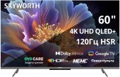 ��������� QLED Skyworth 60" 60Q66H Eye Care Frameless ������ 4K Ultra HD 60Hz MEMC DVB-T DVB-T2 DVB-C DVB-S DVB-S2 USB WiFi Smart TV