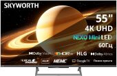��������� QLED Skyworth 55" 55X67H Nexo Mini-LED Frameless ������/����� 4K Ultra HD 60Hz MEMC DVB-T DVB-T2 DVB-C DVB-S DVB-S2 USB WiFi Smart TV