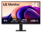 ������� LG 23,8" 24U631A-B , 16:9, IPS, QHD, 5ms, 250cd, 100Hz, HDMI, USB-C