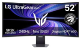 ������� LG 51,6" 52G930B-B 1000R, 21:9, VA, 5K2K, 1ms, 400cd, 240Hz, HDMI, DP, USB, USB-C, HAS