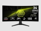 Монитор MSI 34" MAG 346CQ 1500R, Black, 21:9, VA, UWQHD, 1ms, 180Hz, 300cd, HDMI, DP