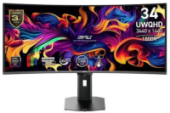 ������� MSI 34" MPG 341CQR QD-OLED X36 1800R, 21:9, QD-OLED, UWQHD, 0,03ms, 300cd, 360Hz, HDMI, DP, USB, USB-C, HAS