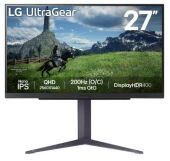  LG 27" 27GS85Q-B, 16:9, IPS, QHD, 1ms, 400cd, 200Hz,HDMI, DP, USB, HAS