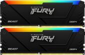 ������ DDR4 2x16GB 3200MHz Kingston KF432C16BB2AK2/32 Fury Beast RGB RTL Gaming PC4-25600 CL16 DIMM UDIMM 288-pin 1.35� kit single rank � ���������� Ret