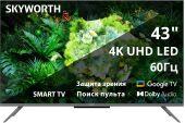 ��������� LED Skyworth 43" 43G66G Google TV Frameless ������/����� 4K Ultra HD 60Hz DVB-T DVB-T2 DVB-C DVB-S DVB-S2 USB WiFi Smart TV