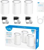 ��������� Mesh ������ Cudy M3000 (M3000(3-PACK) WHITE) AX3000 100/1000/2500BASE-T ����� (����.:3��)