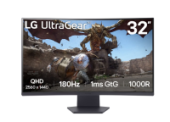 ������� LG 31,5" 32GS60QC-B 1000R, 16:9, VA, QHD, 1ms, 300cd, 180Hz, HDMI, DP